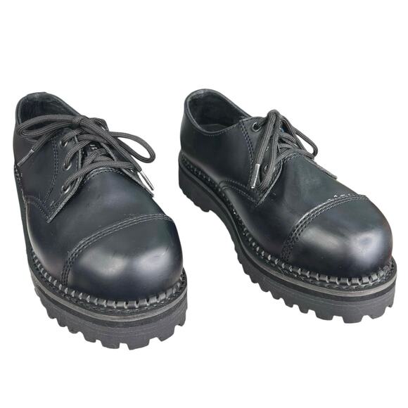 Demonia Unisex Riot 03 Steel Toe Platform Oxfords Size US M 6 W 8 - Picture 5 of 12